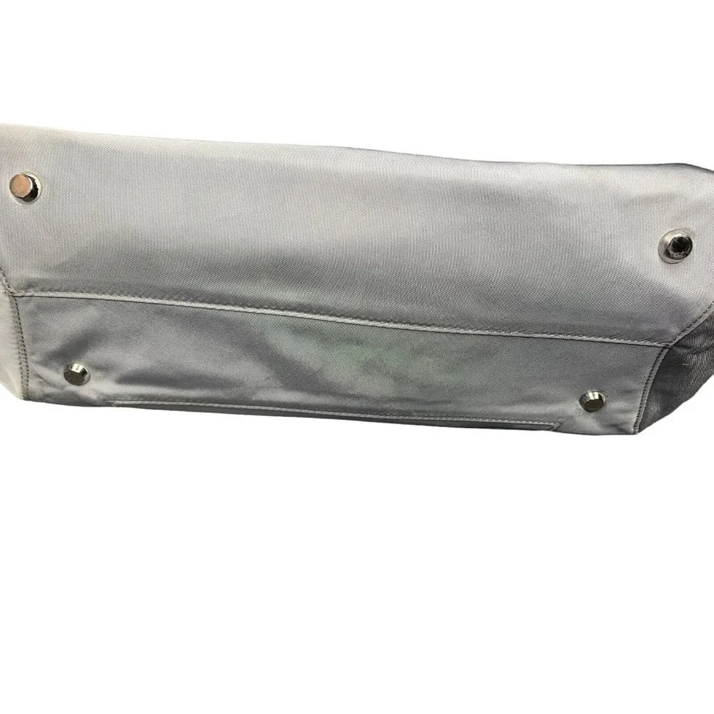 TUMI Nylon Tote Bag Laptop Travel Bag Gray Double Handles Zip Pockets Women's L - Picture 4 of 13